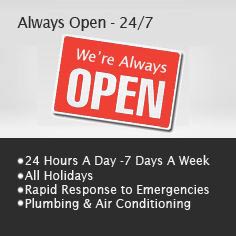 we offer 24/7 plumbing service